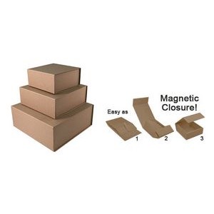 Premium Brown Kraft Magnetic Gift Box (6"x6"x2 3/4")