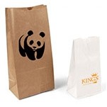 6 Lb. Custom Printed Stand Up Colored Paper Bag (500 Pieces) (6"x3 5/8"x11 1/16")