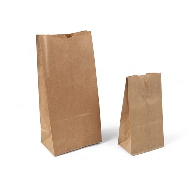 Stand Up Plain White Kraft Paper Merchandise Bag (4 1/4"x2 3/8"x8 3/16")