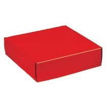 Red Gloss Corrugated Mailer Box (9"x9"x4")