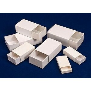 White Matchbox Pharmacy Box (3 7/16"x2 5/16"x1 1/8")