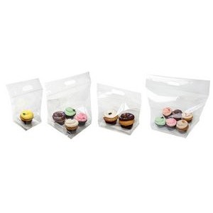 Clear Zip Seal Quadruple Cupcake Bag & Standard Insert Set
