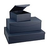 Leatherette Magnetic Navy Blue Box (14 3/8"x10 3/4"x3 1/8")