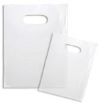 Clear Frosted Merchandise Bag w/Die Cut Handles (12