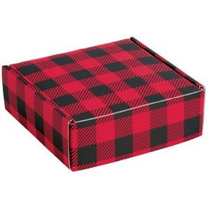 Red & Black Plaid Mailers Corrugated Mailer Box (6"x6"x2")