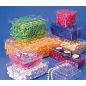 Standard Quality Rigid Rectangle Clear Plastic Box (3 3/16"x2 5/8"x1 1/4")