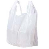 Low-D White T-Shirt Handle Plastic Bag