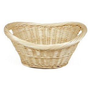 Oval Wicker Gift Basket w/Handles (25"x19"x9 1/2")