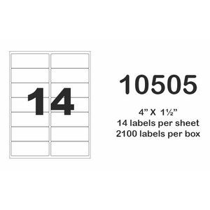 ZERO WASTE Laser Sheets- 100% recycled paper (4" x 1.5" -14 labels per sheet)