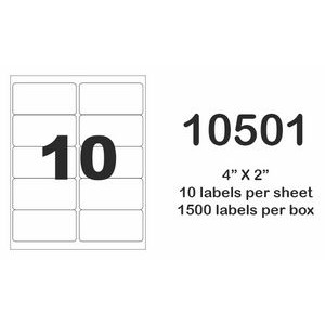 ZERO WASTE Laser Sheets- 100% recycled paper (4" x 2" -10 labels per sheet)
