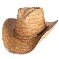 Straw Cowboy Hat w/Hatband