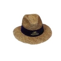 Fedora Style Twisted Linen Straw Golf Hat w/Sunblock Lining