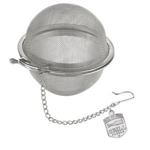 3" Stainless Steel Mesh Tea Infuser Ball with Logo Charm