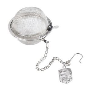 2" Stainless Steel Mesh Tea Infuser Ball with Logo Charm
