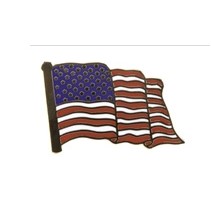 Waving USA Flag Stock Pin (1