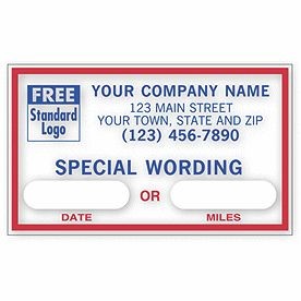 Static Cling Windshield Label (Custom Message)