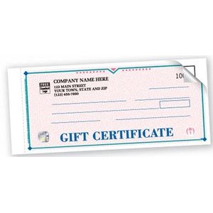 High Security St. Croix Individual Gift Certificate (2 Part) with Envelopes