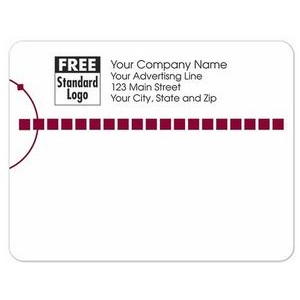 Rectangular Mailing Labels w/ Red Square