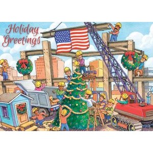 Christmas Crane Contractor & Builder Holiday Cards