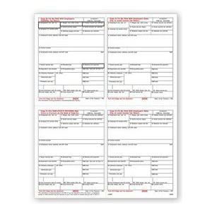 W-2 Tax Forms Set, 4-Up