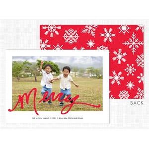 "Merry" Flat Holiday Photo Cards