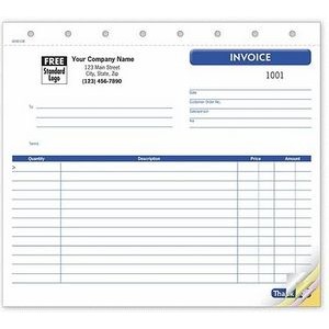 Small Lined Invoice Form (3 Part)