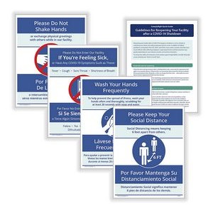 COVID-19 - Social Distancing and Hygiene - Facility Signage Bundle
