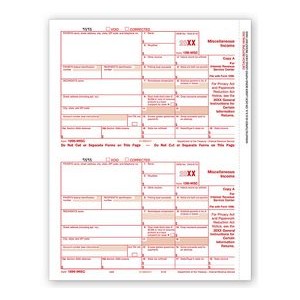 1099-MISC Income, Federal Copy A, Laser
