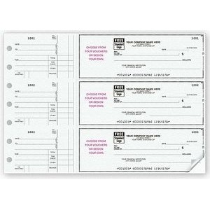 3-On-a-Page Empty Voucher Check (2 Part)