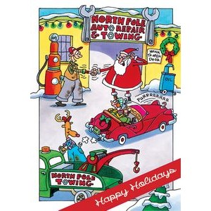 North Pole Repair Automotive Holiday Cards