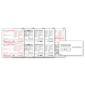 W-2 Tax Forms Set & Envelope Kit, Laser, 6-Part