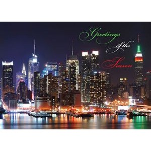 Waterfront Lights New York City Christmas Cards