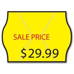 Meto® Stock Yellow 2-Line Pricing Label