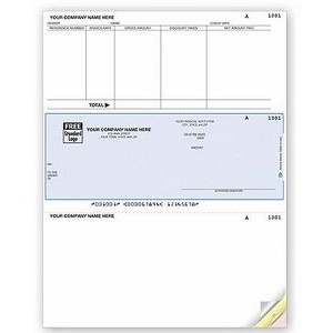 Laser Accounts Payable Check w/ Columned Stub