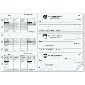 3-On-a-Page Payroll Check w/Maximum Deduction (2 Part)
