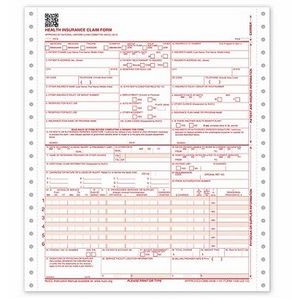 CMS-1500 Continuous Insurance Claim Form (1 Part)