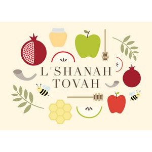Collage of Symbols Rosh Hashanah Cards