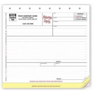 Small Carbonless Memo w/ Message Reply (3 Part)