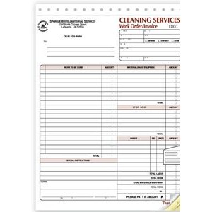 Cleaning Work Order/Invoice Form (3-Part)