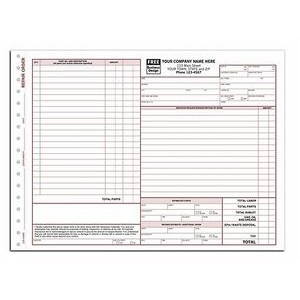 Auto Repair Order Form - Special State Clauses (3 Part)