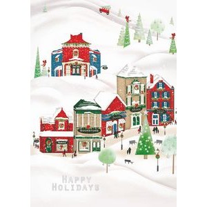Cheerful Village Holiday Cards