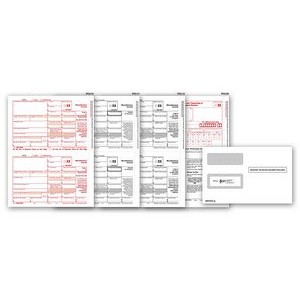 1099-MISC Income Laser Forms with Envelopes Kit, 4-Part