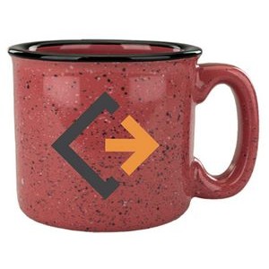 15 Oz. Coral Red Western Stoneware Coffee Mug