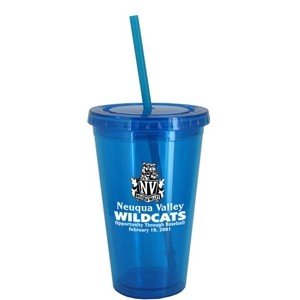16 Oz. Blue Journey Double Wall Acrylic Cup