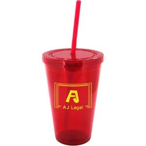 16 Oz. Red Journey Double Wall Acrylic Cup