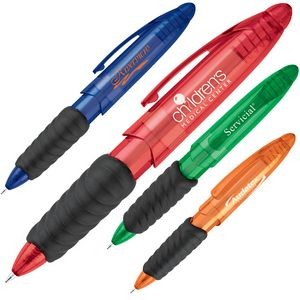 Click Action Mechanism Ballpoint Pen w/ Translucent Body & Comfort Gripper (OUTDATED)