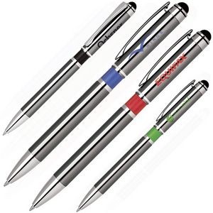 Click action aluminum anodized ballpoint stylus pen