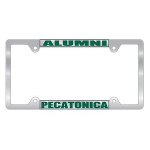 Chrome Plated Plastic Signature Laminate License Plate Frame w/Plastic Chrome Material