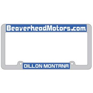 Metal License Plate Frame w/Raised Letter Boxed