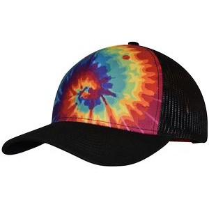 Rainbow Tie Dyed Polyester Mesh Back